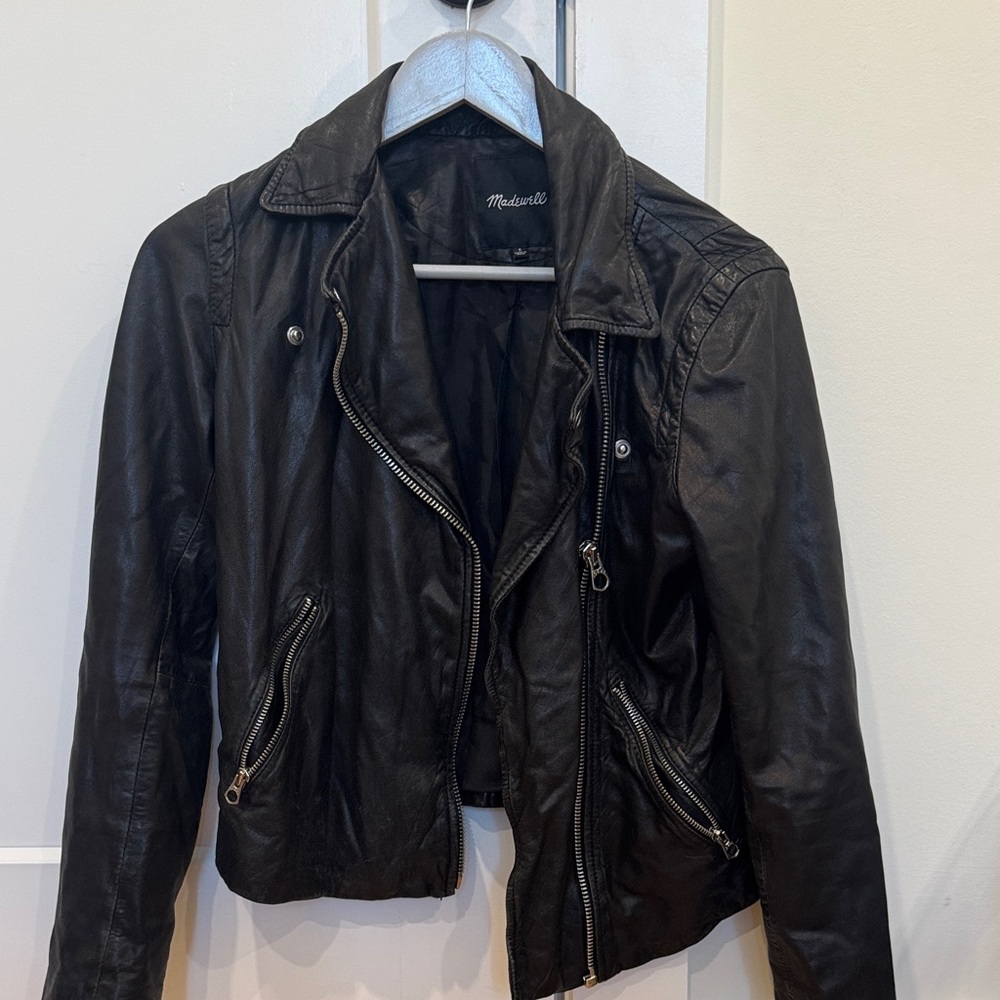 Madewell Classic Black Leather Jacket